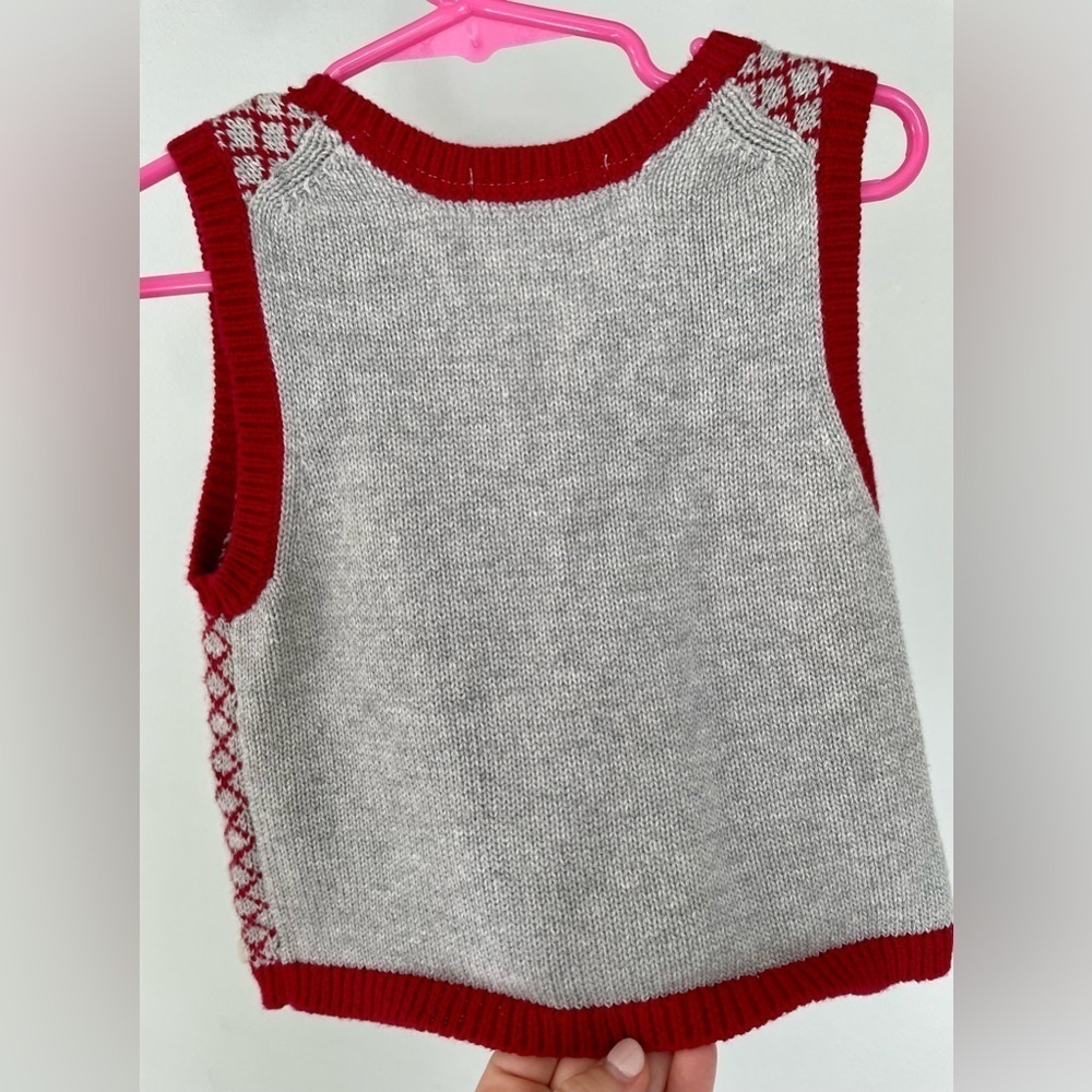 Janie and Jack Baby Boy Christmas Sweater Vest - Size 12-18 months - Picture 4 of 5